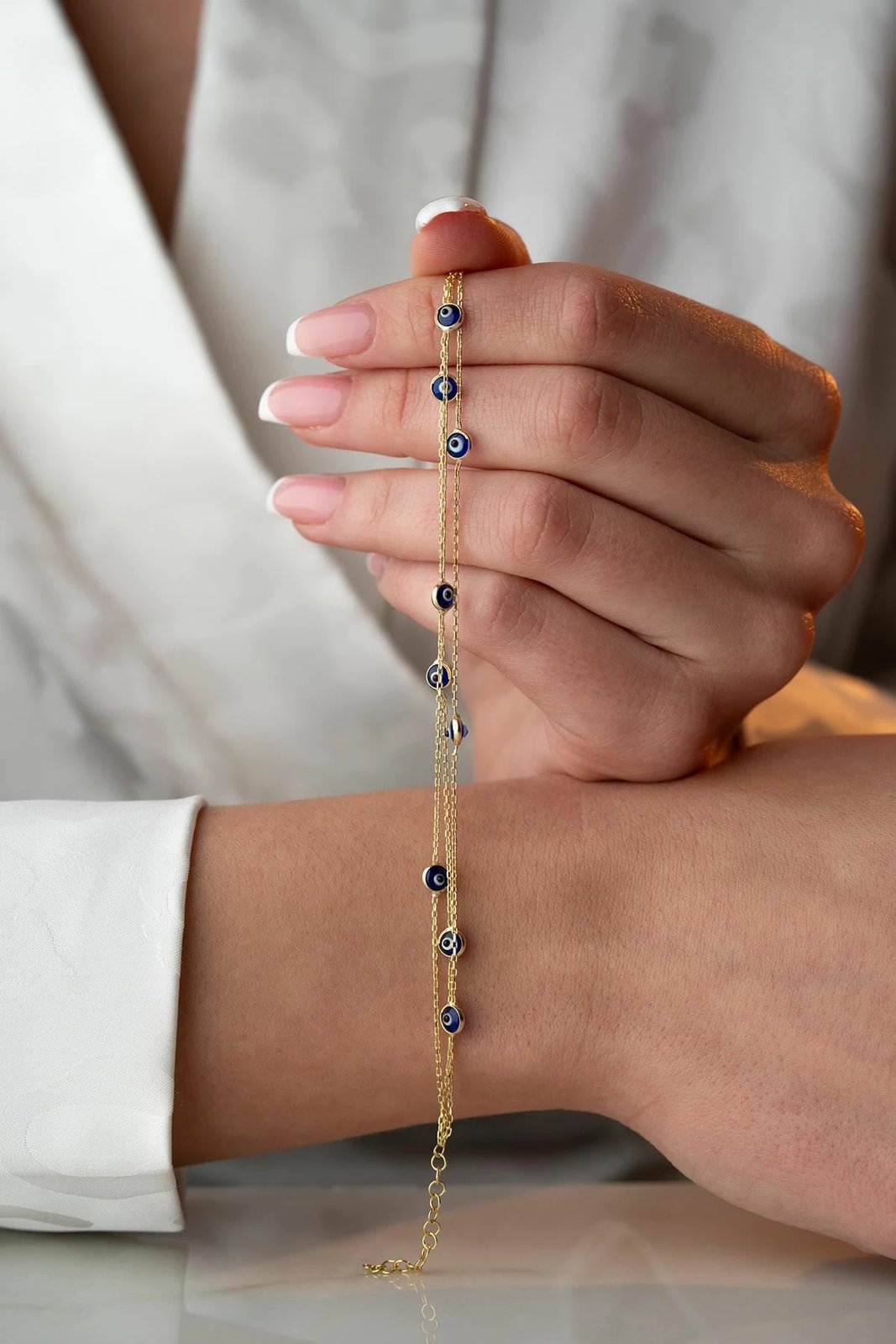 Byzylyk argjendi Jumeon, ngjyrë ari dhe kaltër, NRZ1000348