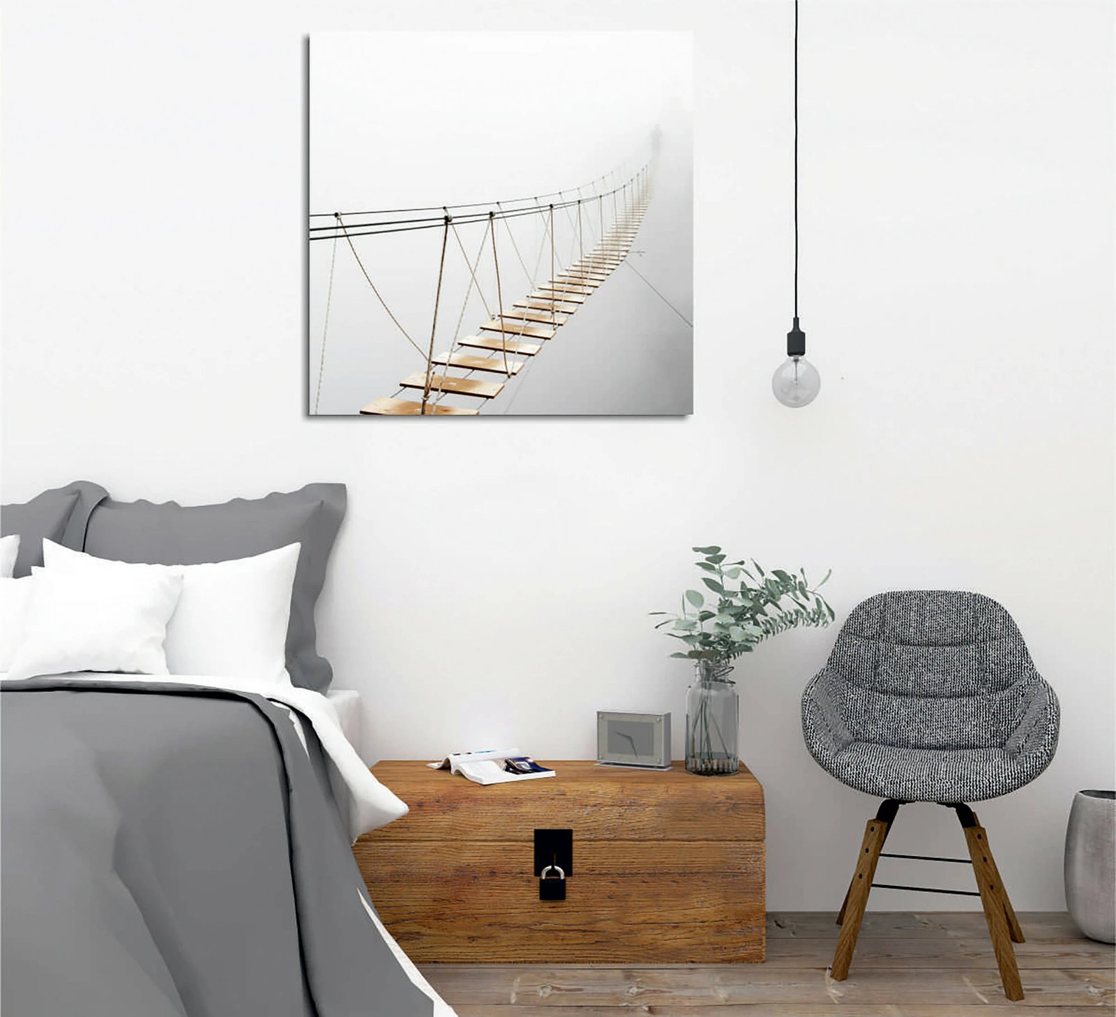 Pikturë dekorative në kanavacë, shumëngjyrëshe, KC381, 45x45cm