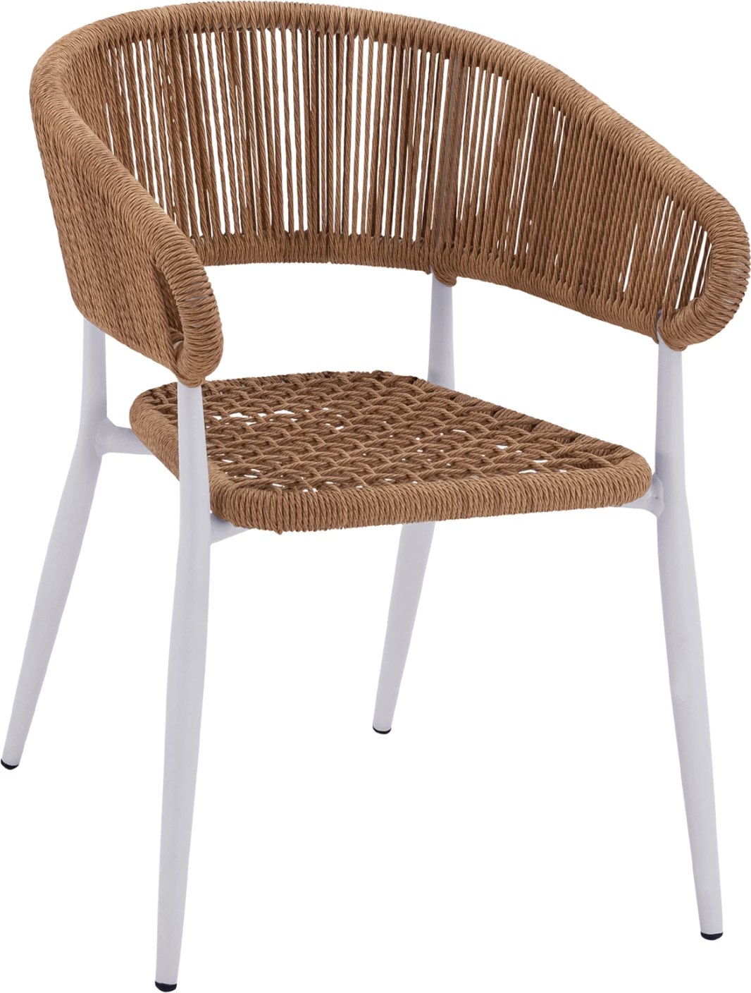 Karrige alumini EULO FH5783.12, ngjyrë e bardhë, ratan sintetik, 55,5x63,5x78H cm