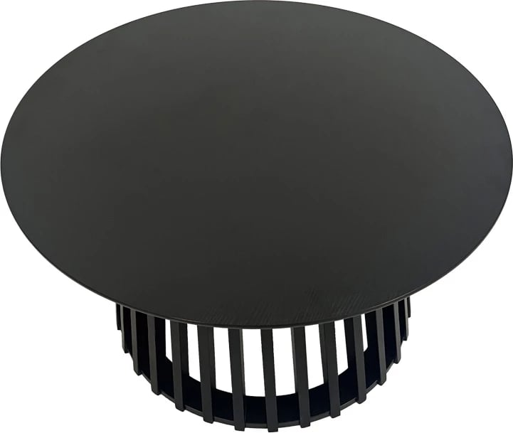 Tavolinë kafeje Domonic, MDF, ngjyrë e zezë, 80x45cm