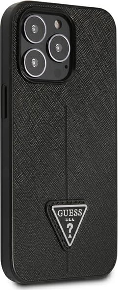 Mbështjellës Guess SaffianoTriangle Logo për iPhone 14 Pro 6.1", i zi, hardcase Mbështjellës Guess SaffianoTriangle Logo për iPhone 14 Pro 6.1", i zi, hardcase
