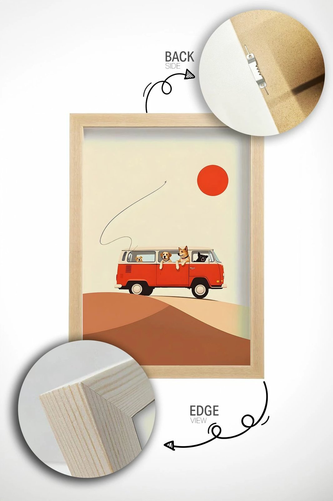 Pikturë dekorative me kornizë, shumëngjyrëshe, Lmnmdl43