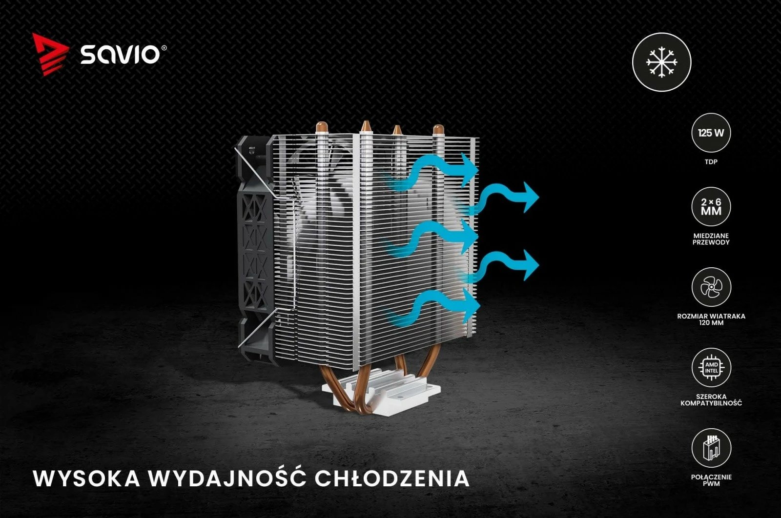 Ftohës procesori Savio FROST X2, 120 mm, PWM, 125 W TDP, i zi Ftohës procesori Savio FROST X2, 120 mm, PWM, 125 W TDP, i zi