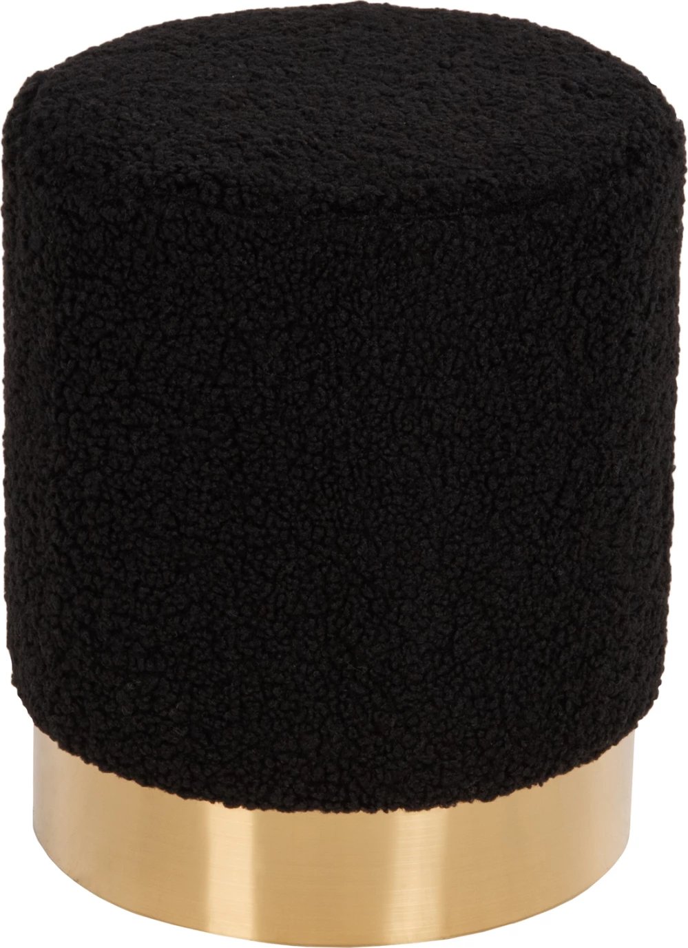 Karrige për bar LEVY FH8408.24, pëlhurë boucle, bazë e artë, Φ35x42H cm