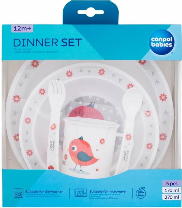 Set për drekë për fëmijë Canpol babies Cute Animals Bird 270ml