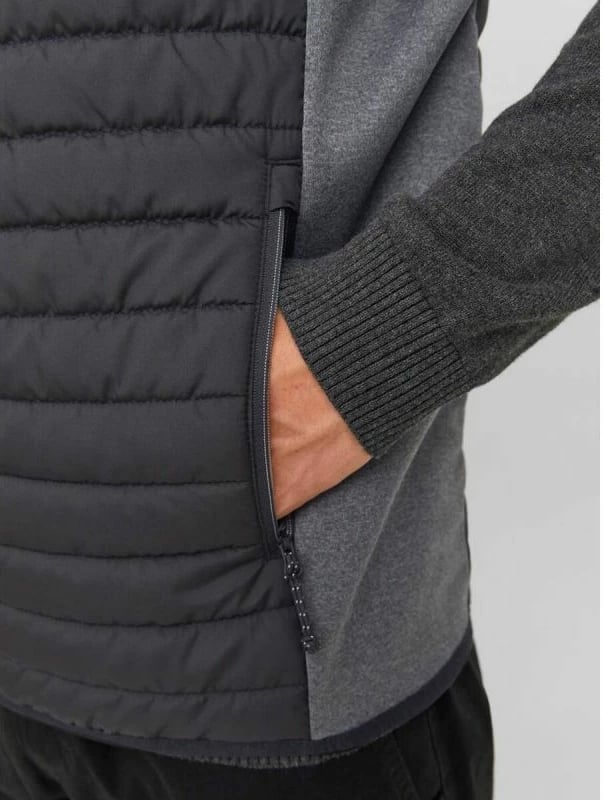 Jelek për meshkuj Jack & Jones, ngjyrë e zezë dhe gri