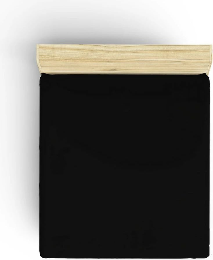 Çarçaf fitted Ranforce, i zi, për dyshek të vogël dopio, L'essentiel, 130x190+30cm