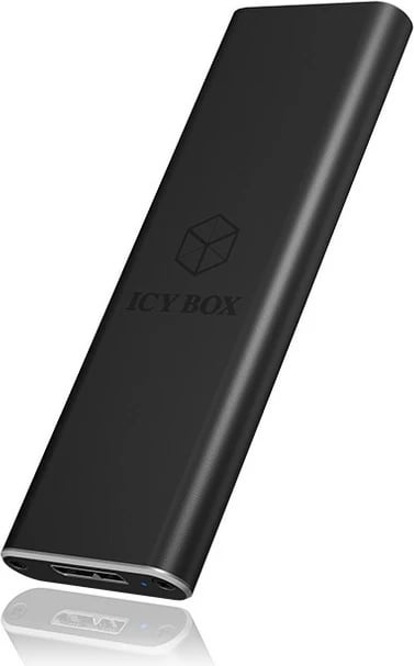 Kasë IcyBox IB-183M2 për SSD M.2 SATA, USB 3.0, Alumini, e zezë