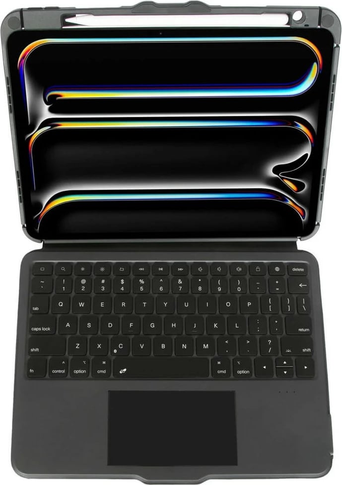 Mbështjellës me tastierë Bluetooth Targus VersaVu për iPad, Nordic, i zi