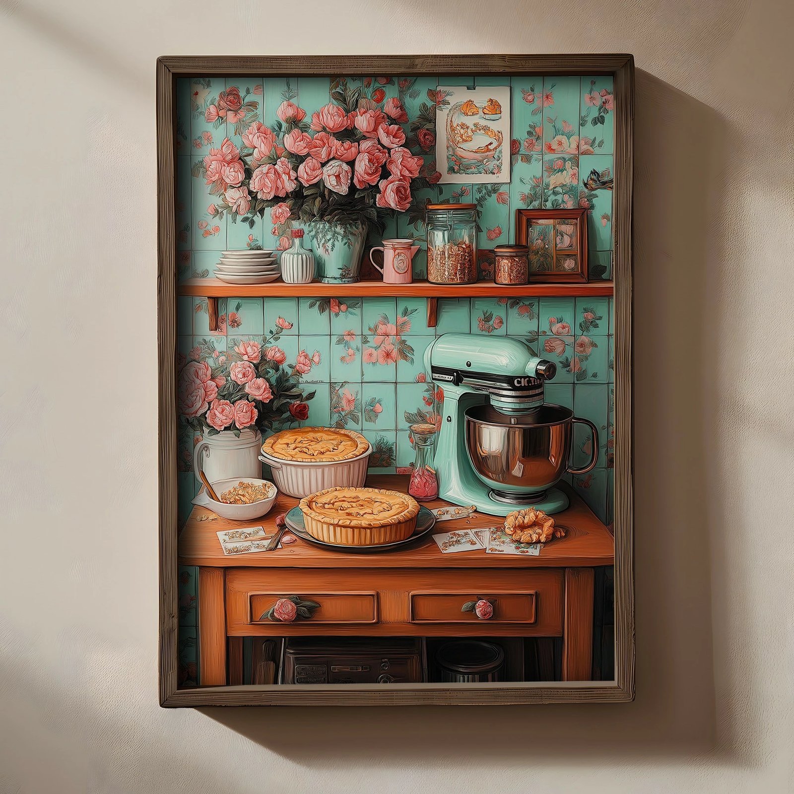 Pikturë dekorative me kornizë MDF, Wallity, TUN117-XL, shumëngjyrëshe, 50x70x3.5cm