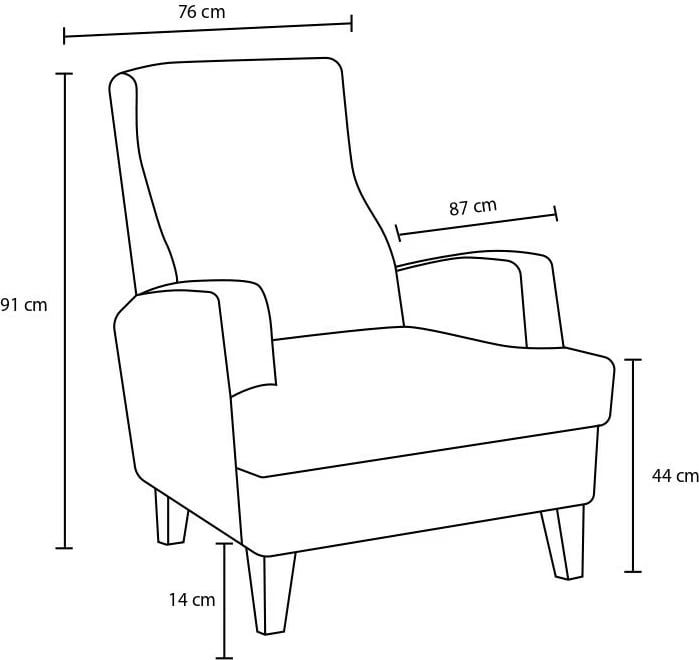 Karrige wing Atelier del Sofa, Kana, anthracite