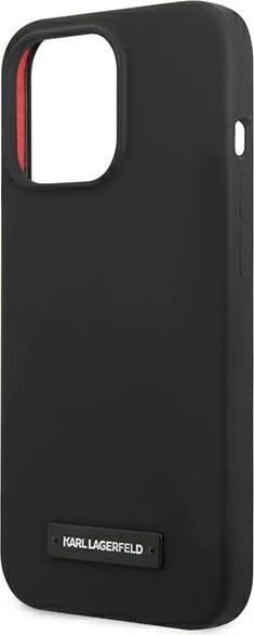 Mbështjellës Karl Lagerfeld KLHCP13XSLMP1K për iPhone 13 Pro Max 6.7", silikon, i zi