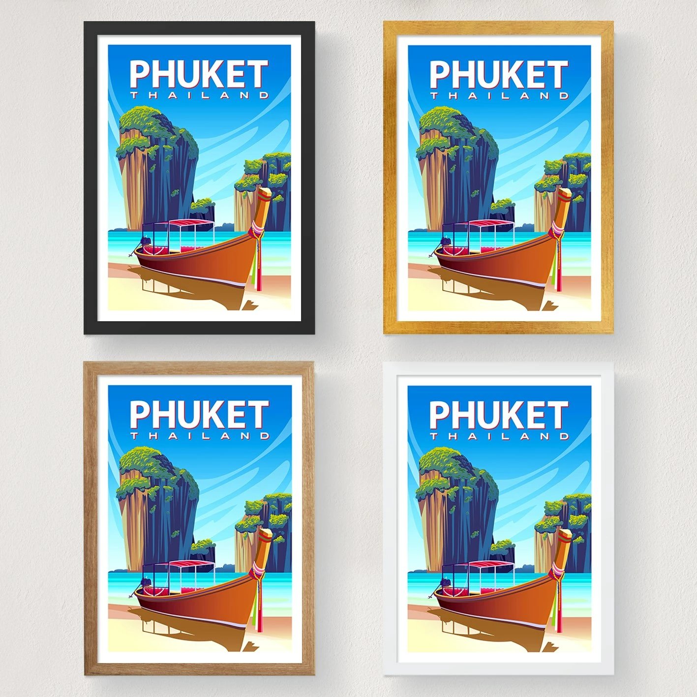 Poster A4 Phuket, shumëngjyrësh, 21x29.7cm