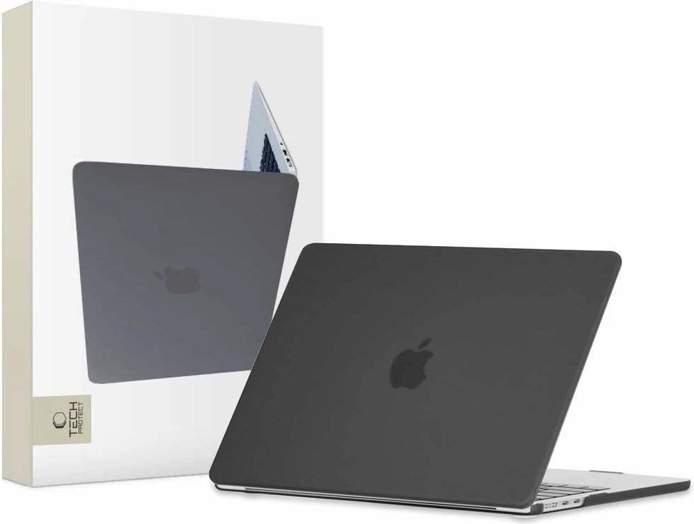 Mbështjellës Tech-Protect SmartShell për MacBook Air 13" M2/M3 2022-2024, i zi mat