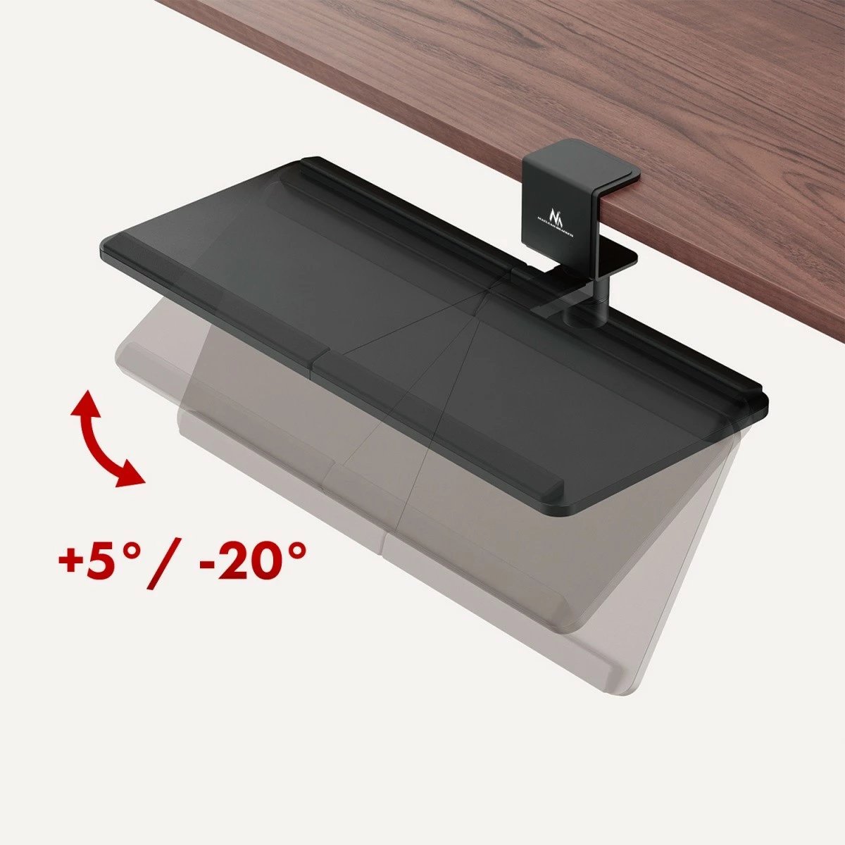 Mbajtës tastiere nën tavolinë Maclean MC-108B, i zi Mbajtës tastiere nën tavolinë Maclean MC-108B, i zi