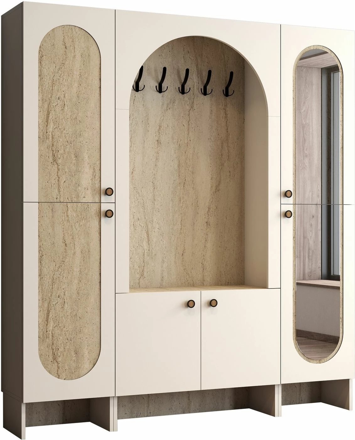 Stendë korridori Skye Decor, ngjyrë krem dhe travertin, Palermo Klm