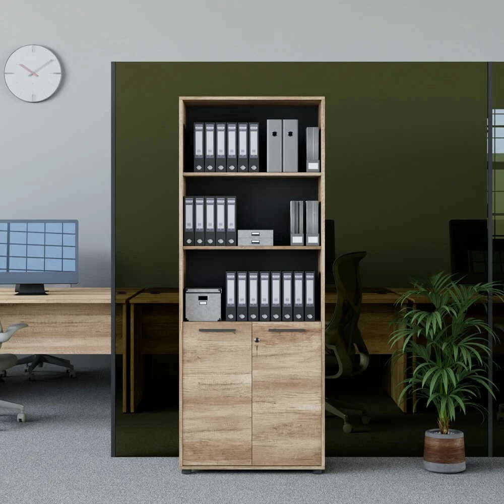 Raft librash Hanah Home, Nkt-552-Tt-1, ngjyrë arre e çelët, 72x187x34cm