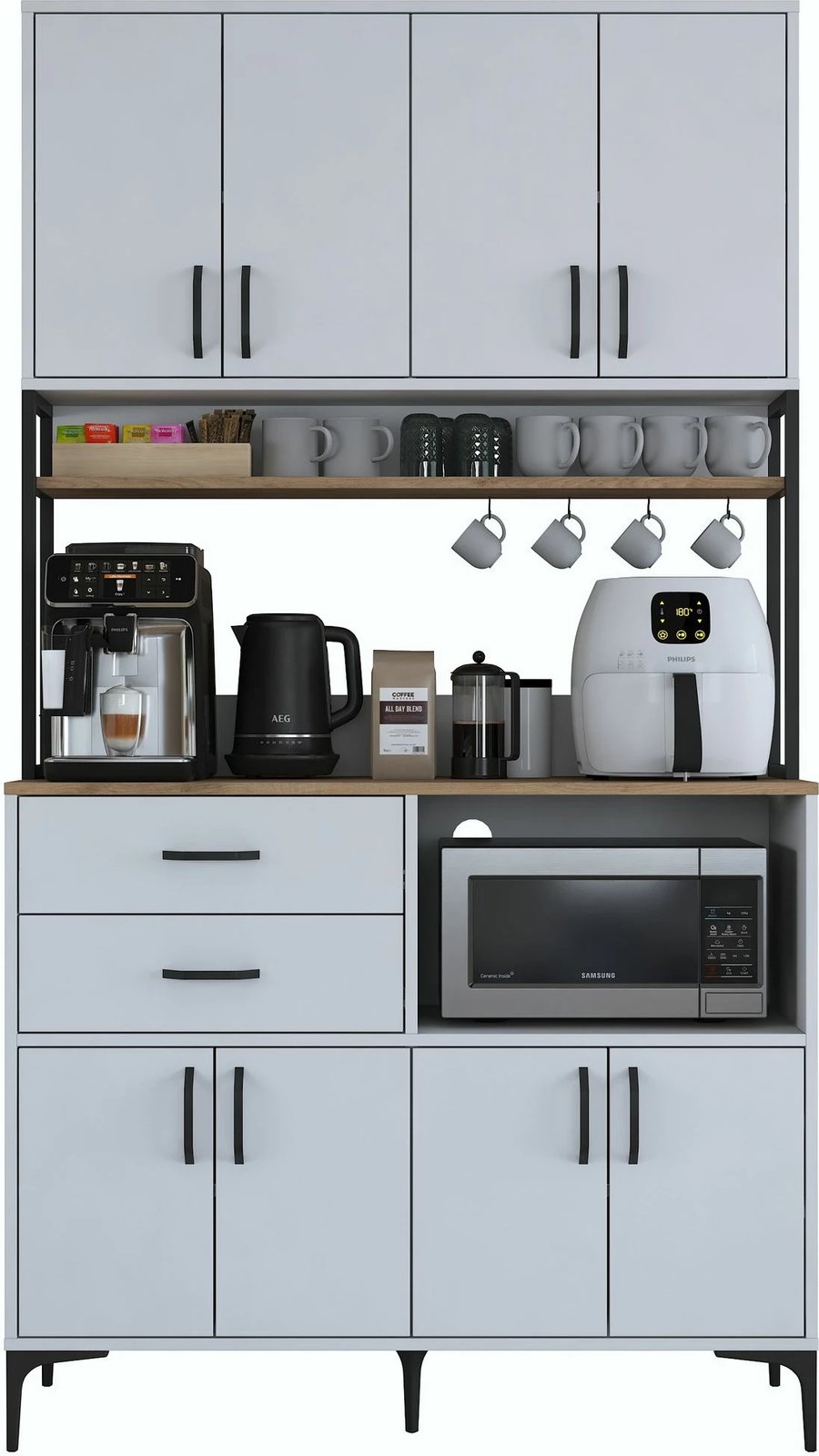 Dollap multifunksional Skye Decor, ngjyrë arr dhe e bardhë, JE209 - 3901