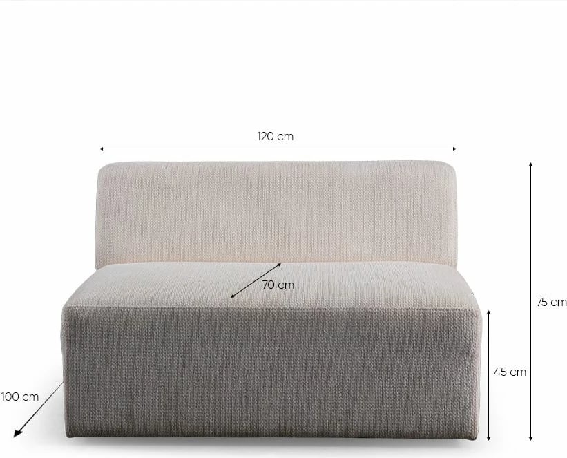 Kënd-sofë Melva, e bardhë, Atelier del Sofa (L1,5 + O1 + C + O2 + Chl Djathtas + Stol)