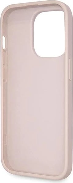 Mbështjellës Guess Crossbody 4G Metal Logo për iPhone 14 Pro, Rozë