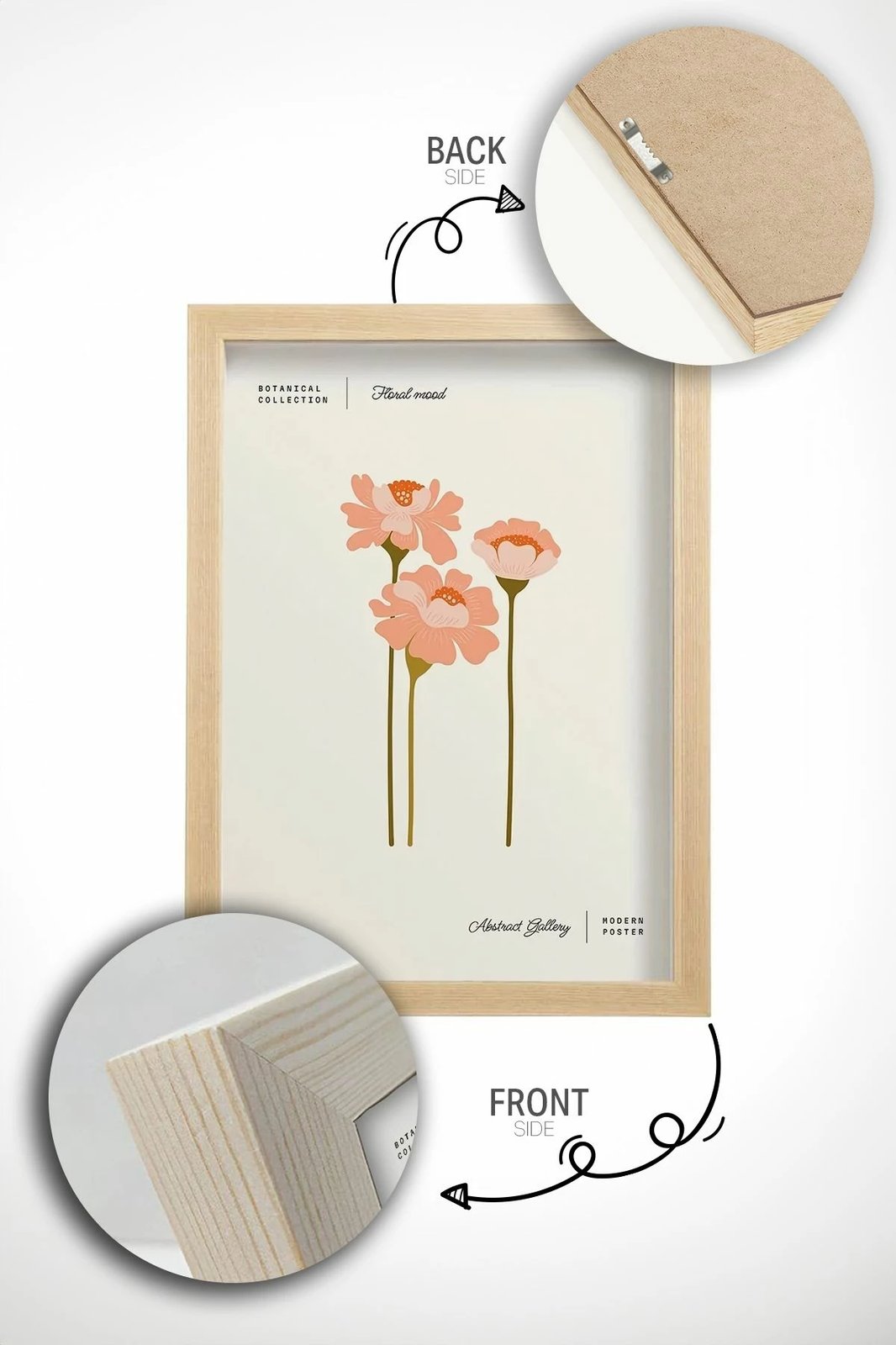 Pikturë dekorative me kornizë, Wallity, Ersy1Ham1, shumëngjyrëshe, 33x48cm