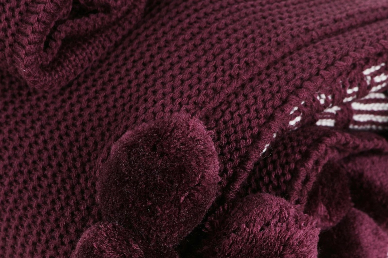 Set batanije trikot për një person, Ponpon Tree, ngjyrë e kuqe e thellë (claret red)