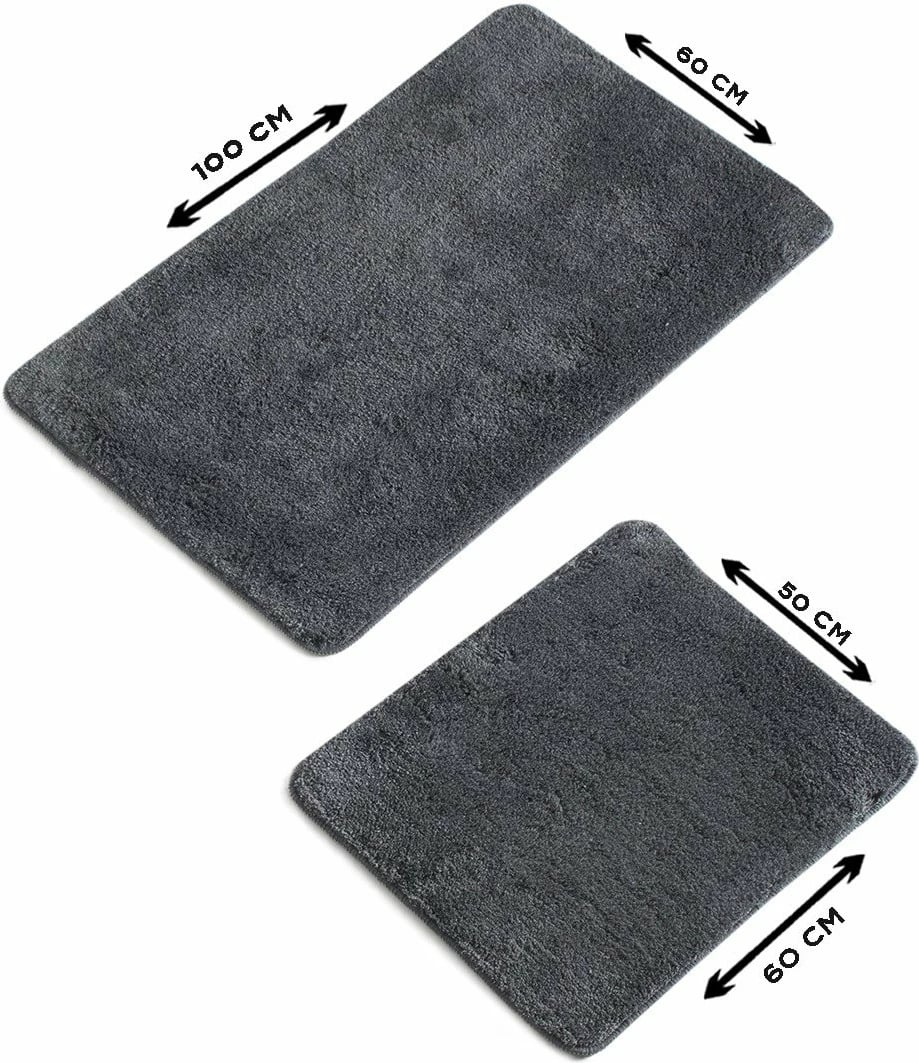 Set tapetesh për banjo akrilik (2 copë), ngjyrë antracit, Mijolnir