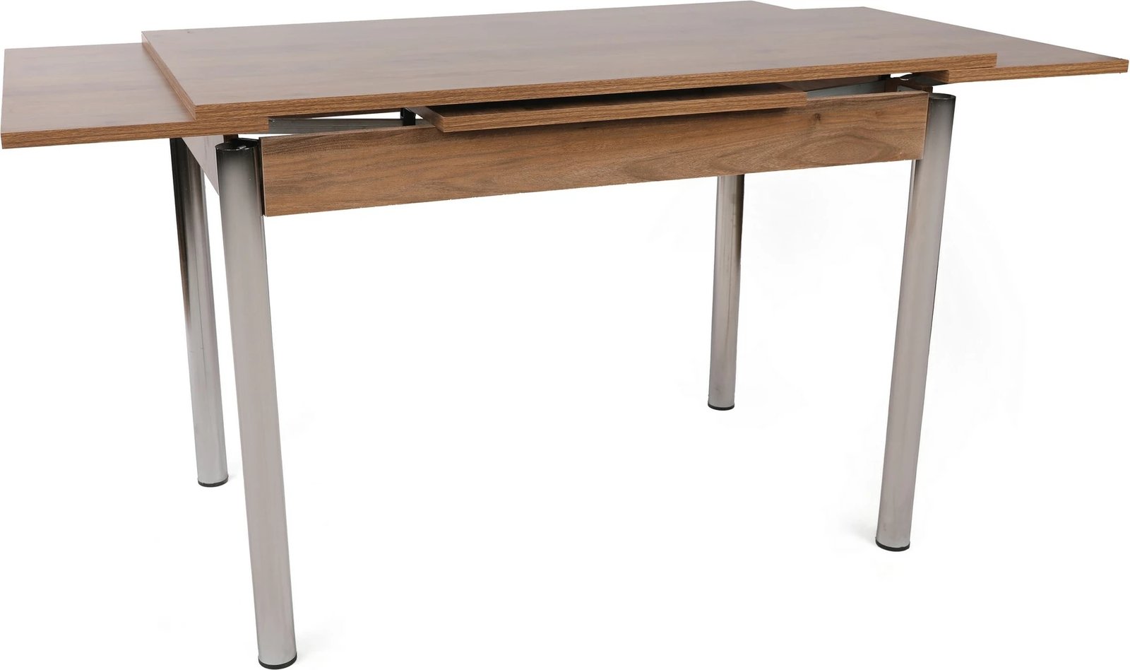 Tavolinë ngrënieje me zgjatje, ngjyrë arre dhe argjendi, Polo - 1308