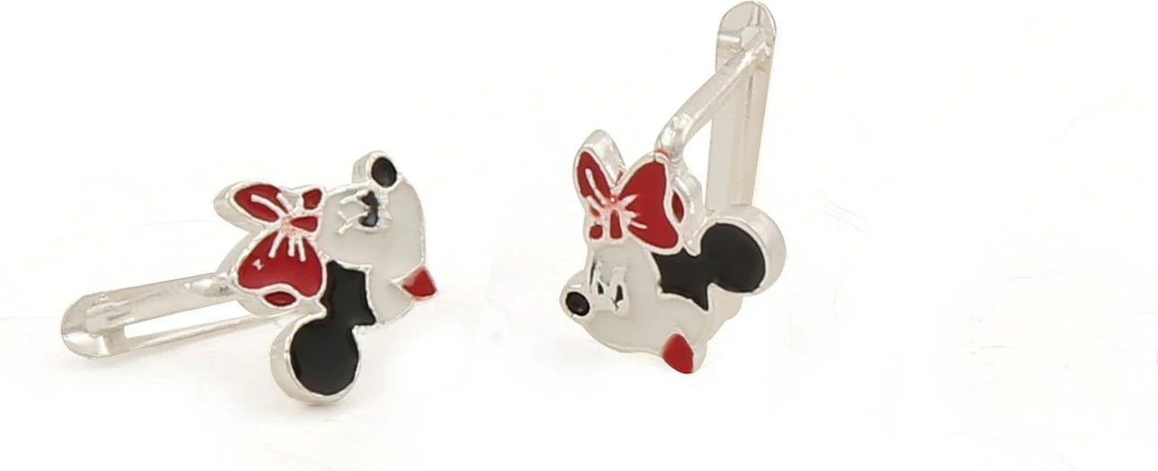 Vathë argjendi Jumeon, 11433ROD, ngjyrë argjendi, të kuqe, të zeza, 10mm