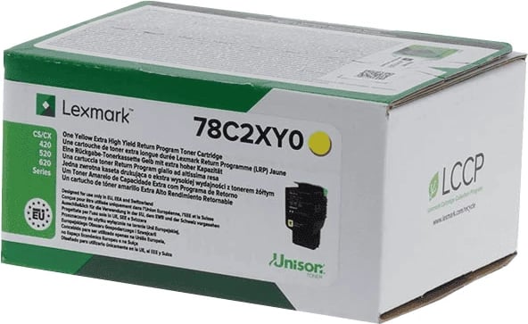 Toner, Lexmark, 78C2XY0, rendiment 5000 faqe, XXL, e verdhë