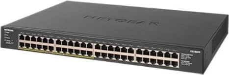 Switch Netgear GS348PP, 48x Gigabit, 24x PoE+, Kasë, i zi