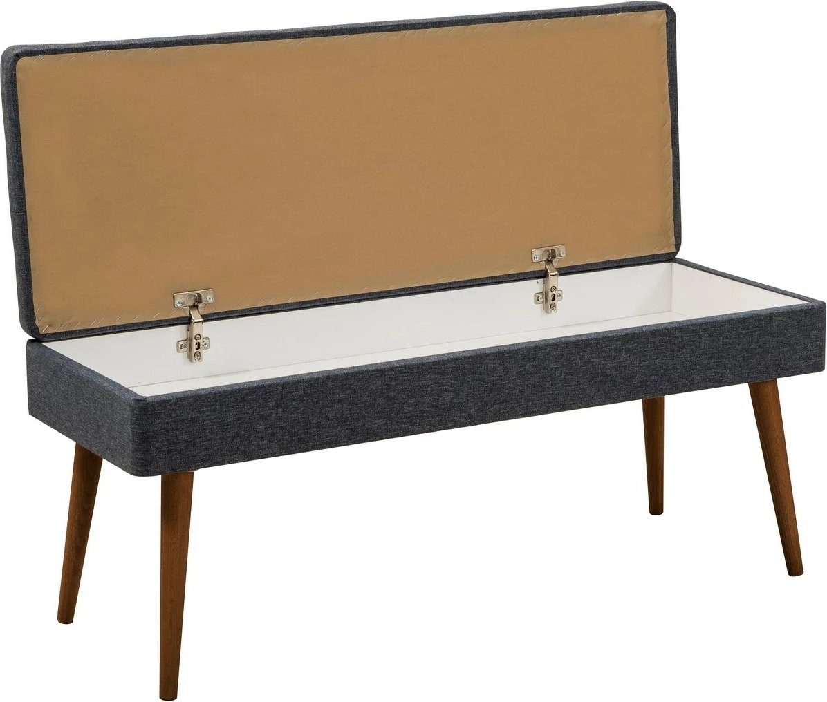 Set tavoline zgjeruese me karrige e konsol (6 pjesë), Skye Decor, Vina Bench 04 1048, ngjyrë arre, blu e errët