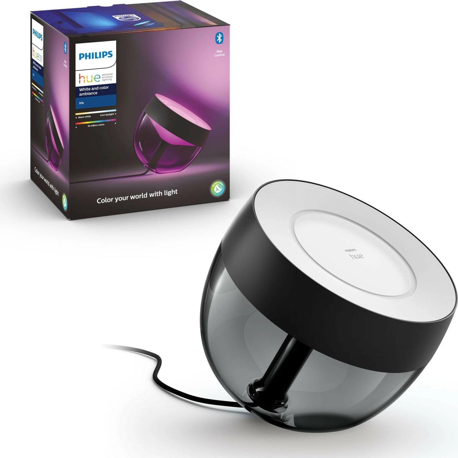 Llambë tavoline Philips Hue Iris, Smart, Bluetooth/Zigbee, LED, Ngjyrë e zezë