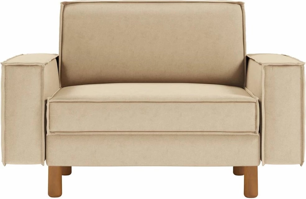 Karrige e madhe një vendëshe Sparrow, ngjyrë rëre, këmbë druri arre