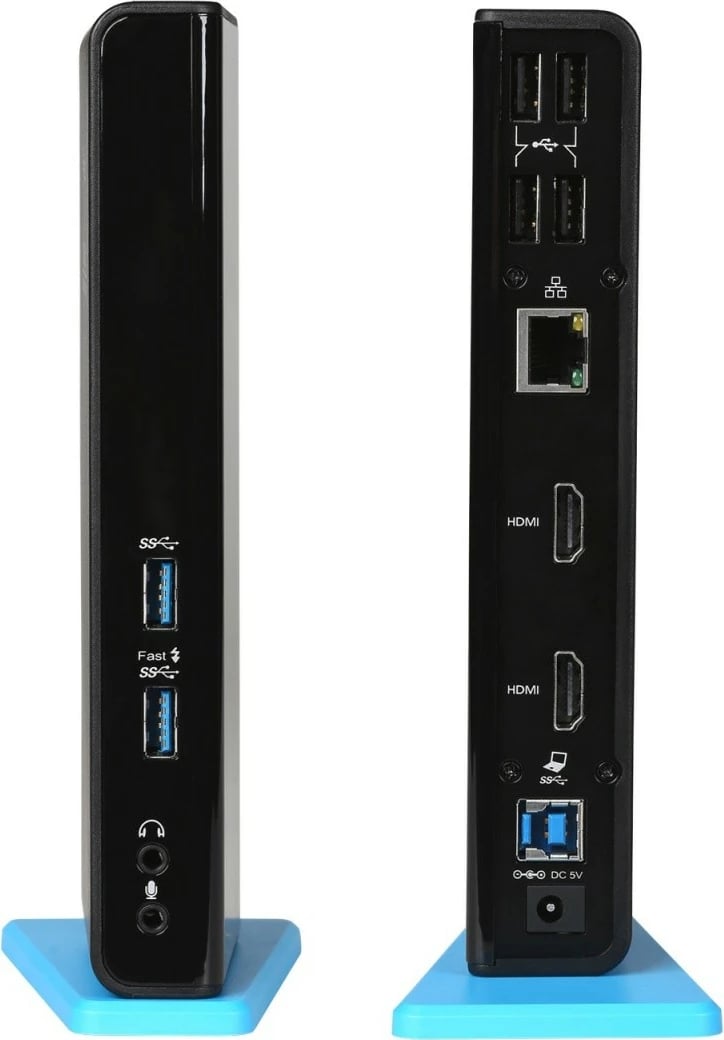 Stacion dokimi i-tec U3DUALHDMIDOCK, USB 3.0/USB-C, 2x HDMI, i zi