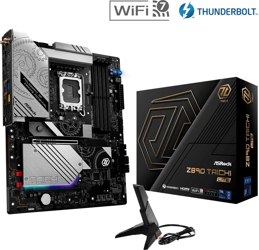 Pllakë amë ASRock Z890 Taichi Lite ATX, Intel Z890, LGA1851, DDR5, PCIe 5.0, Wi‑Fi 7, Thunderbolt 4