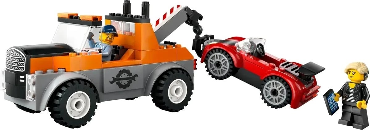 Set LEGO CITY 60435, Kamion tërheqës dhe veturë sportive
