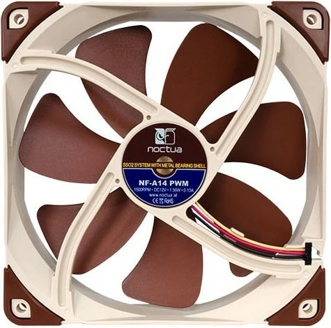 Ventilator kase IC Intracom NOCTUA NF-A14 PWM 140mm kafe/bezhë