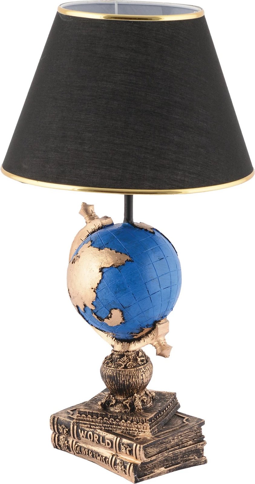 Llambë tavoline Opviq, World, e zezë, blu, ari