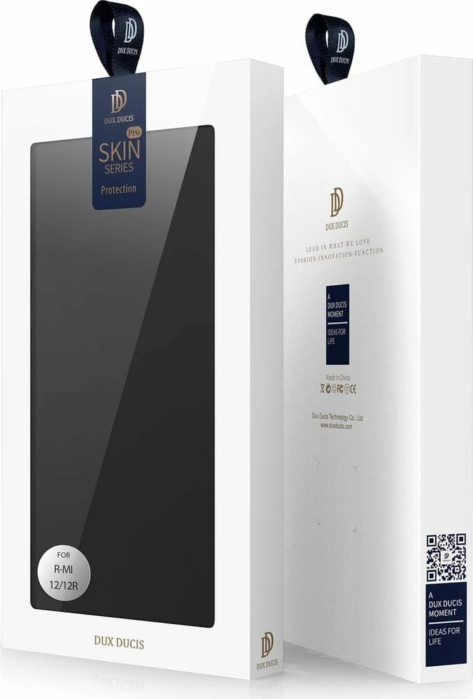 Mbështjellës Dux Ducis Skin Pro për Xiaomi Redmi 12/Redmi 12R, lëkurë ekologjike, i zi