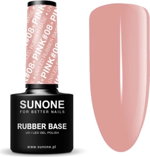 Bazë xheli për thonj Sunone Pink 08 për femra, 5ml