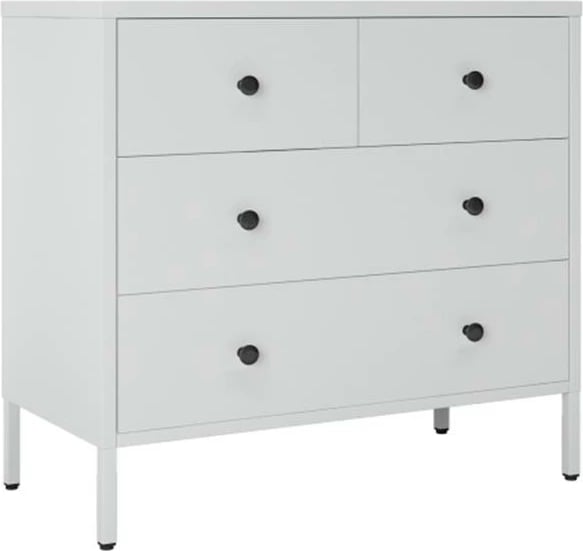 Raft metalik Nextdeco me 3 sirtarë, H82x83x40cm, Bardhë