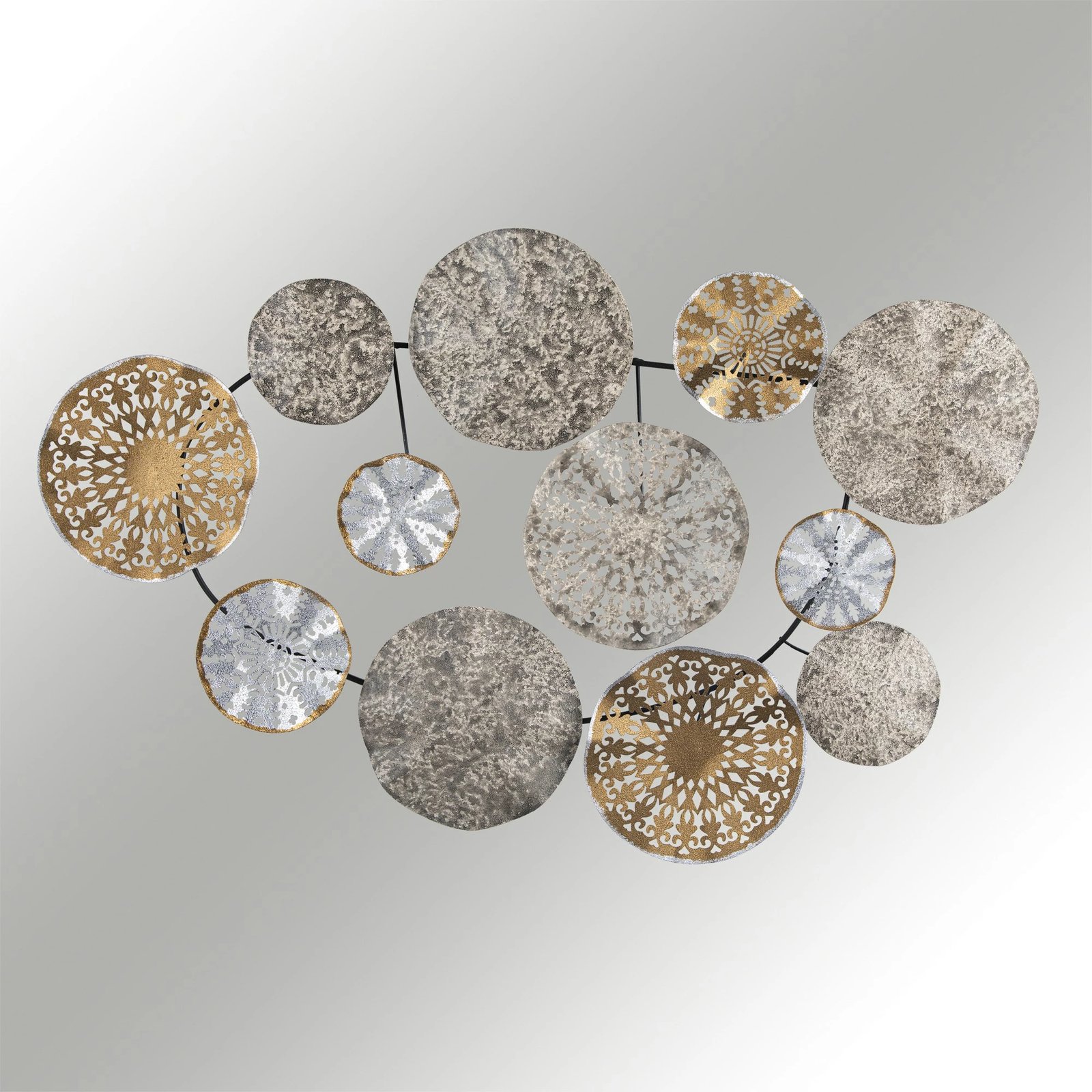 Aksesor dekorativ metalik për mur Wallity, Saye 5, shumëngjyrësh