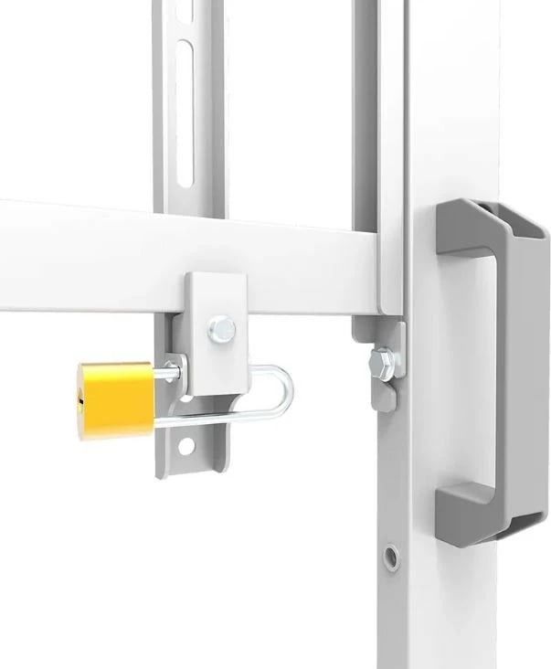 Stendë/karrocë mobile TV/monitor Neomounts MOVE Go XL FL50-575WH1, për 65-110", 125 kg, rregullim lartësie, rafte pajisjesh, e bardhë