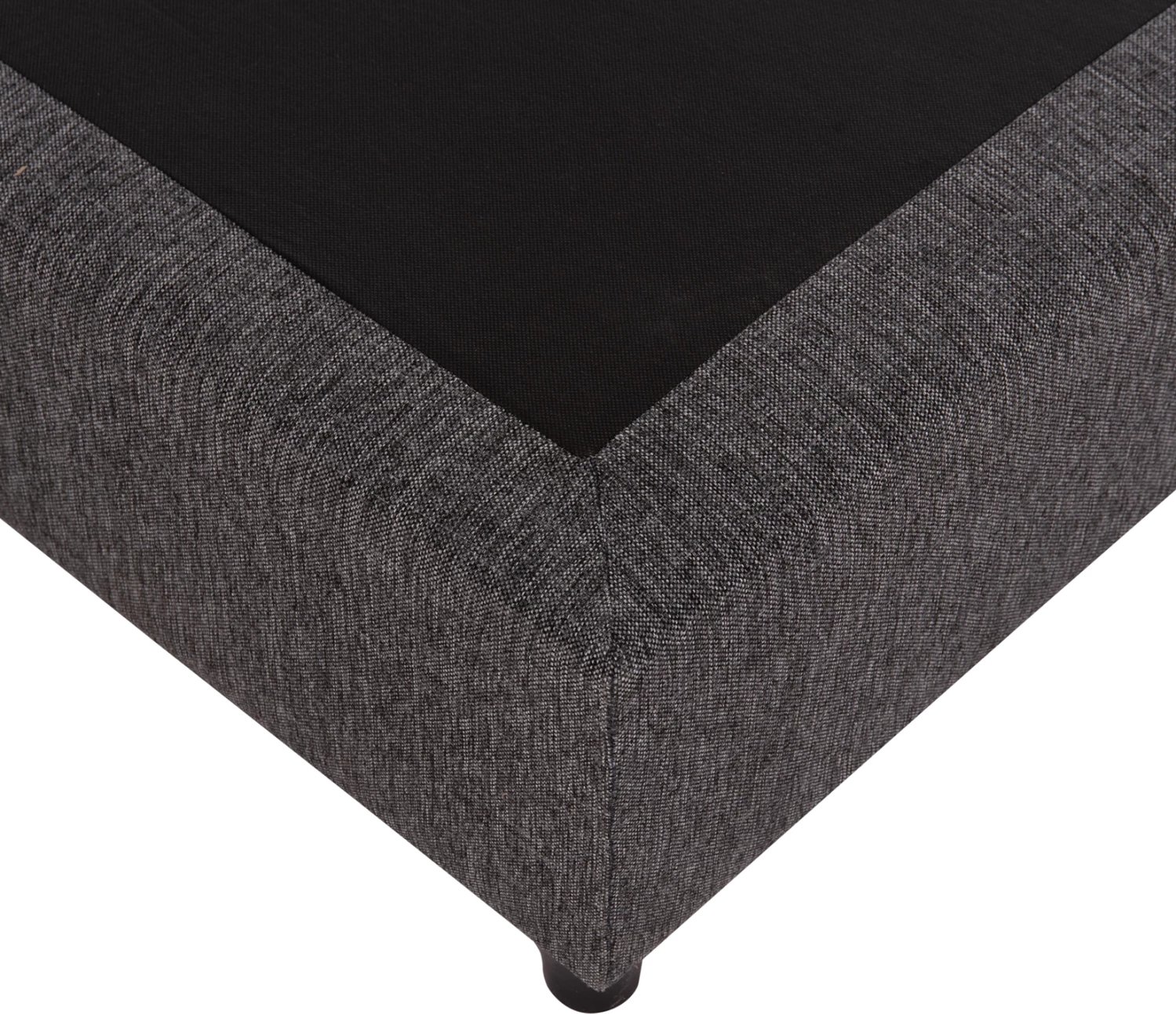 Baza e shtratit SIGGY, tekstil gri, pa hapësirë magazinimi, për dyshek 80x200cm
