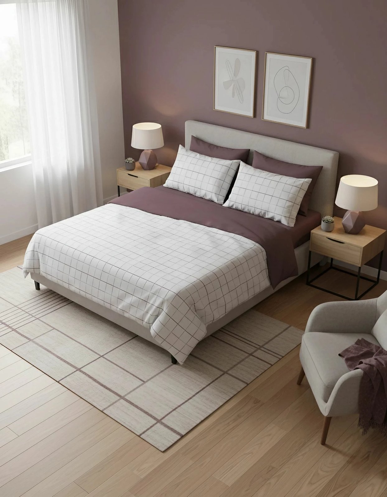 Set mbulesë për jorgan super king, ngjyrë dusty rose, L'Essentiel Linge de Maison, Maro Kombin