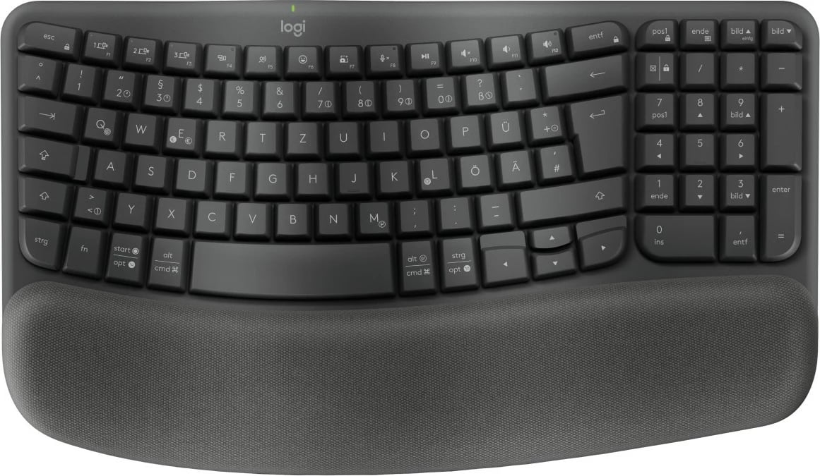 Tastierë Logitech Wave Keys për Biznes, Wireless, RF Wireless + Bluetooth, Membranë, QWERTZ, Grafit Tastierë Logitech Wave Keys për Biznes, Wireless, RF Wireless + Bluetooth, Membranë, QWERTZ, Grafit