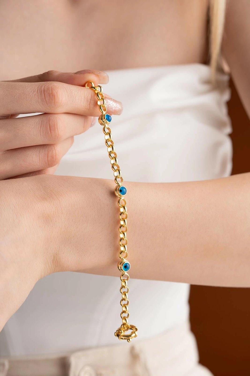 Byzylyk argjendi Jumeon, ngjyrë ari dhe turquoise, NRZ999108