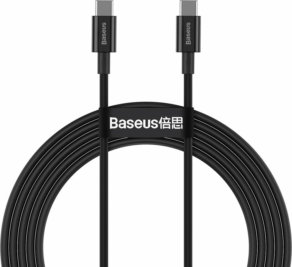 Kabllo USB-C në USB-C Baseus CATYS-C01, 2m, 100W, e zezë