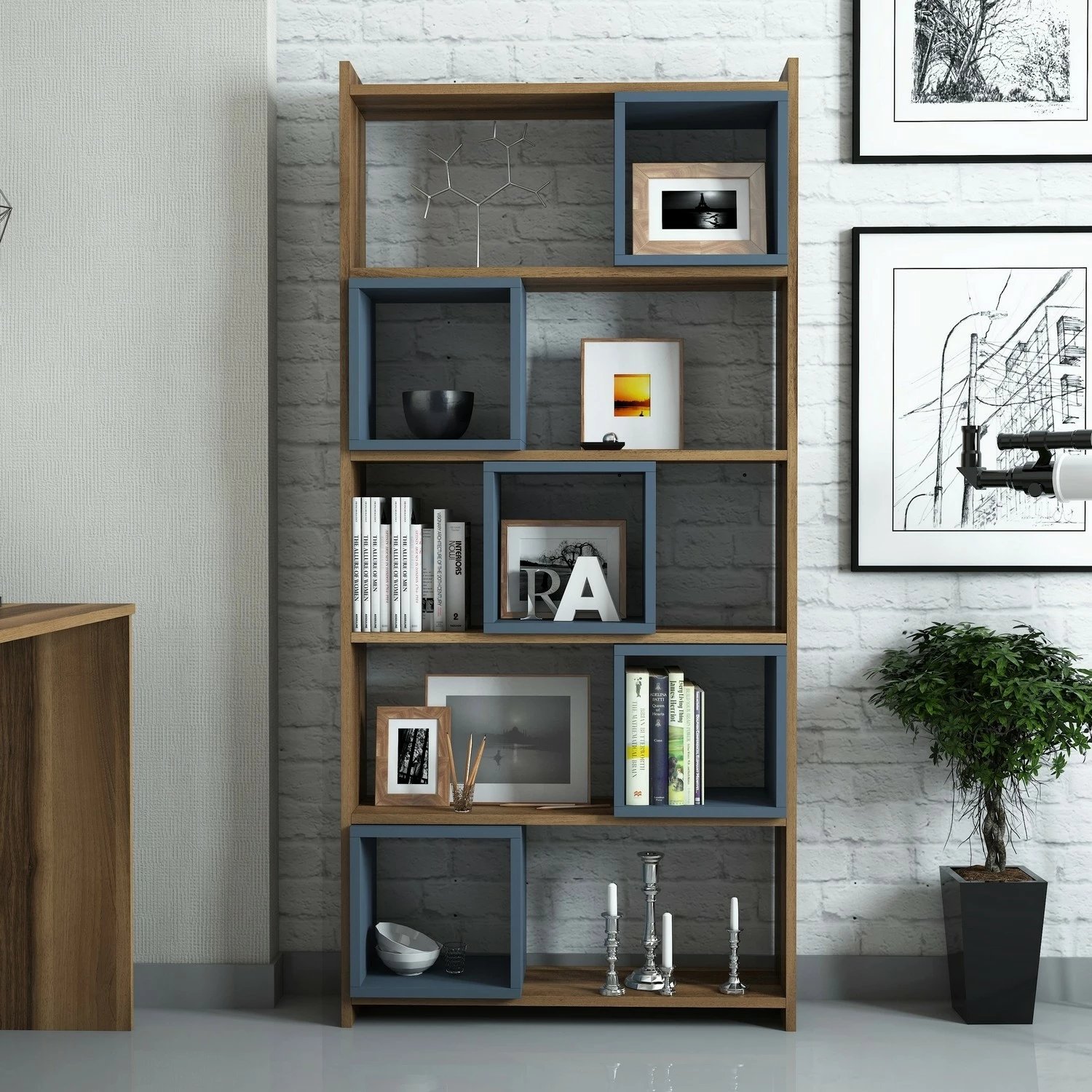 Raft librash Hanah Home, ngjyrë arr dhe kalcedon